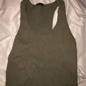 American eagle green lettuce trim tank top